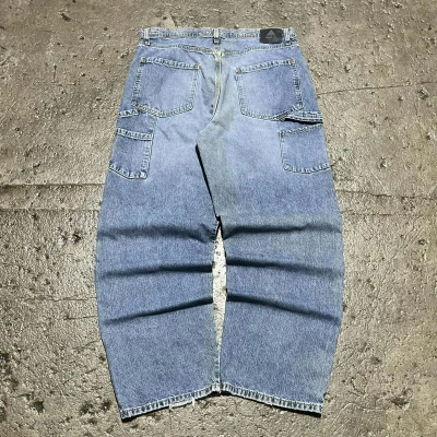 Pre-owned Jnco X Levis Crazy Vintage Y2k Levi's Silvertab Baggy Carpenter Jeans In Blue