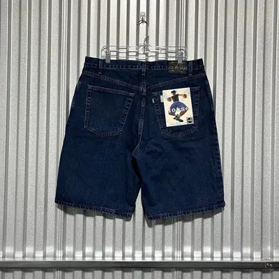 Pre-owned Jnco X Levis Crazy Vintage Y2k Levi's Silvertab Shorts Baggy Skater Jorts In Blue