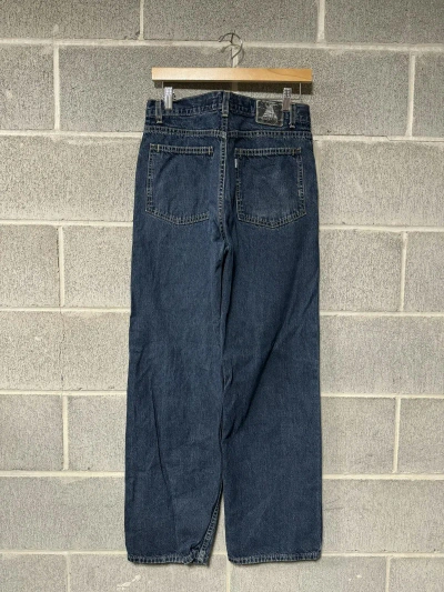 Pre-owned Jnco X Levis Vintage Y2k Levi's Silvertab Low Loose Baggy Denim Jeans 32 In Blue