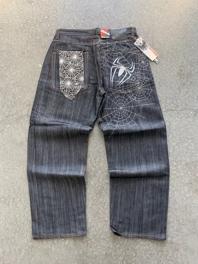 Pre-owned Jnco X Southpole Crazy Vintage Y2k Ablanche Jeans Spider Jnco Opium In Blue