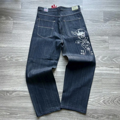 Pre-owned Jnco X Southpole Crazy Vintage Y2k Baggy Jeans Wide Leg Southpole Jnco Grunge In Black