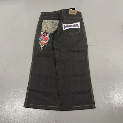 Pre-owned Jnco X Southpole Raw Blue Crazy Deadstock Baggy Y2k Jnco Southpole Jeans In Navy