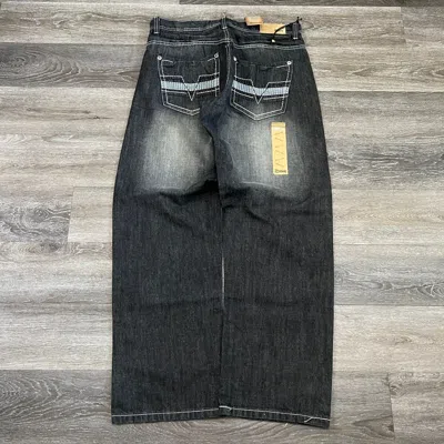 Pre-owned Jnco X Southpole Vintage Y2k Dmar Baggy Southpole Style Faded Grunge Wash In Black