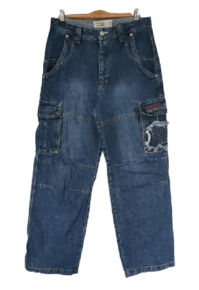 Pre-owned Jnco X Surf Style Pj Surf Denim Cargo Pant In Blue