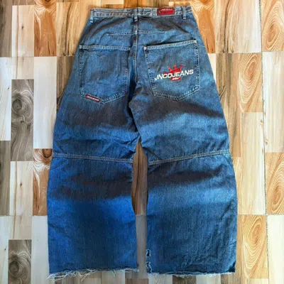 Pre-owned Jnco X Vintage Crazy Vintage 90's Jnco Crown Baggy Jeans In Blue
