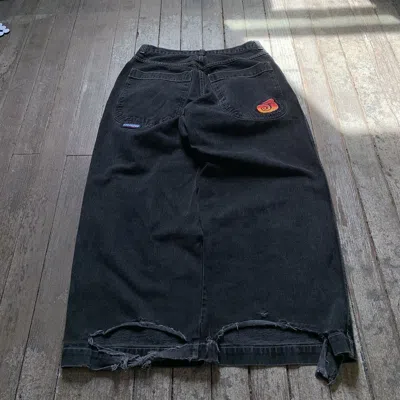 Pre-owned Jnco X Vintage Crazy Vintage 90's Jnco Jeans Wide Leg Twin Cannon Skater In Black