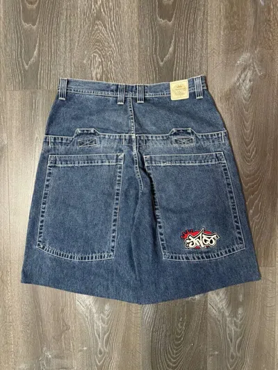 Pre-owned Jnco X Vintage Jnco Jeans Rap Sk8 Baggy Shorts In Denim