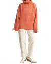 J.nna Camden Cozy Knit Sweater In Persimmon In Gold