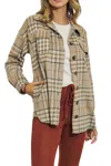 J.nna Checked Wool-blend Shirt-jacket In Brown In Multi