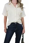 J.nna Chrissy Button Up Shirt In Sand In Neutral