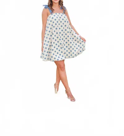 J.nna Delilah Bubble Mini Dress In Blue