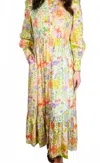 J.nna Garden Dreams Midi Dress In Multicolor In Multi