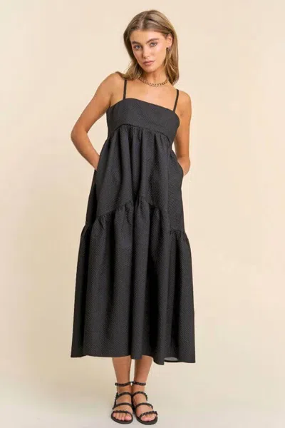 J.nna Gloria Textured Dress In Black