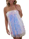 J.nna Lover Fringe Tiered Mini In Pink Multi In Pink