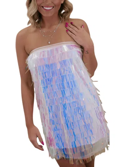 J.nna Lover Fringe Tiered Mini In Pink Multi