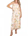 J.nna Megan Floral Jumpsuit In Beige In Neutral