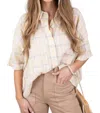 J.NNA PALMER BUTTON DOWN SHIRT IN PLAID PASTEL