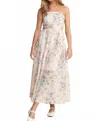 J.nna Hello Dear Eyelet Midi Dress In White In Multi