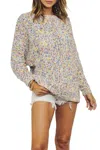 J.nna Rainbow Dots Oversized Sweater In White In Multi