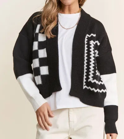 J.nna Roll The Dice Cardigan In Black