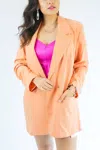 J.nna Romantic Story Tunic Blazer In Melon In Pink
