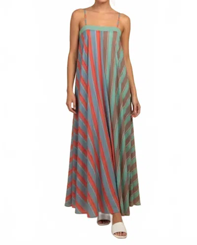 J.nna Serena Striped Maxi Summer Dress In Multi
