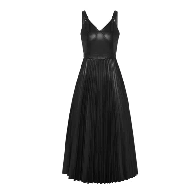 Jo Kilda Women's Black Zendaya Vegan Leather Dress