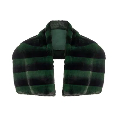 Jo Kilda Women's Green Faux Fur Shrug