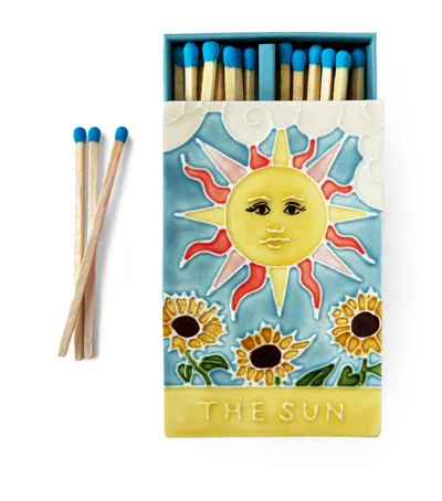 Jo Laing Ceramic The Sun Ii Matchbox In Yellow