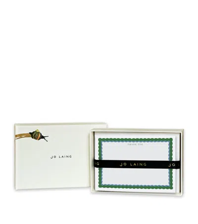Jo Laing Thank You A6 Note Cards In White