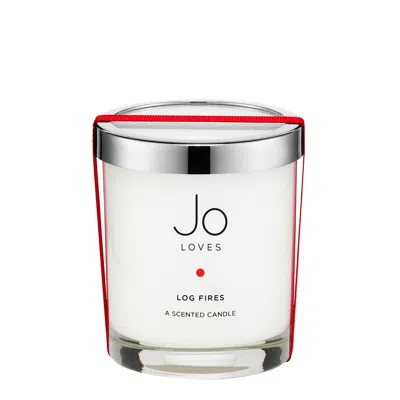 Jo Loves Log Fires Home Candle 185g In White