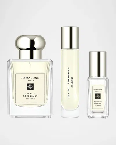 Jo Malone London Sea Salt & Bergamot Fragrance Layering Cologne Trio Set In Transparent
