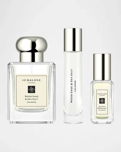 Jo Malone London Wood Sage & Sea Salt Fragrance Layering Cologne Trio Set In Transparent