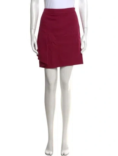 Pre-owned Jo No Fui Virgin Wool Mini Skirt In Pink