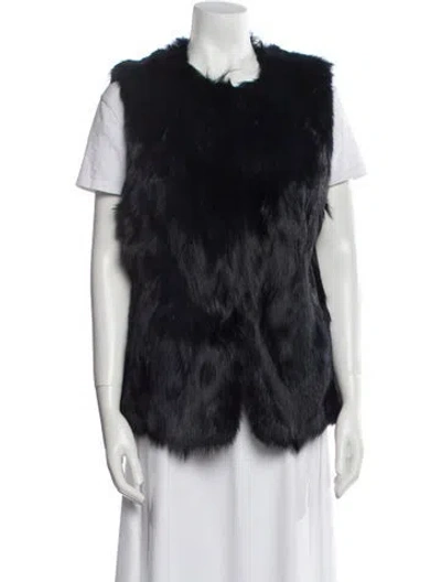 Pre-owned Jo Petters Fur Fur Jacket In Black