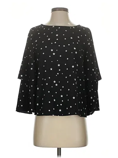 Pre-owned Joa 3/4 Sleeve Blouse In Black
