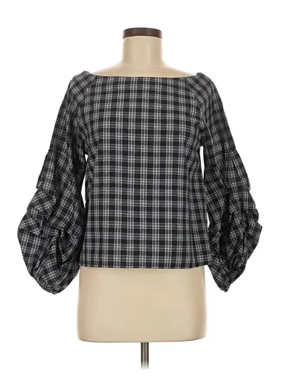 Pre-owned Joa 3/4 Sleeve Blouse In Gray