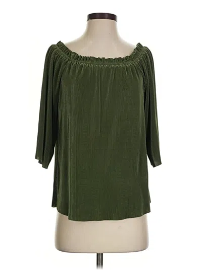 Joa 3/4 Sleeve Blouse In Green