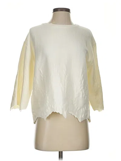 Pre-owned Joa Cardigan Sweater In White