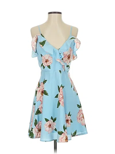 Pre-owned Joa Casual Dress In Blue