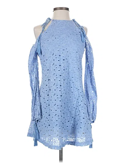Pre-owned Joa Casual Dress In Blue