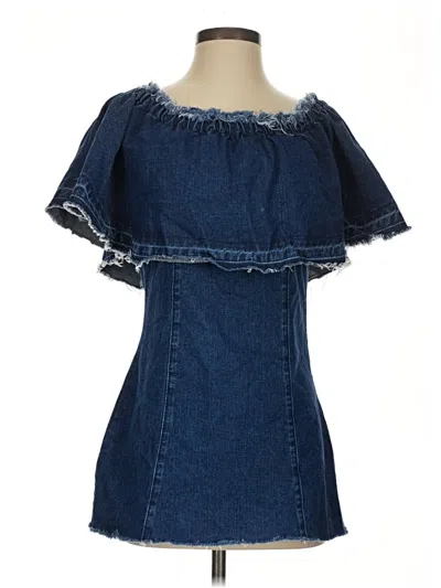 Pre-owned Joa Casual Dress In Blue