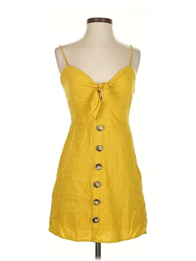 Pre-owned Joa Casual Dress In Yellow