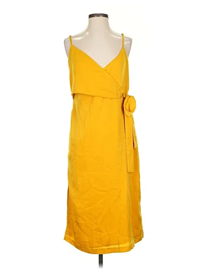 Pre-owned Joa Casual Dress In Yellow