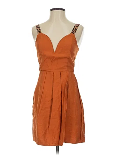 Pre-owned Joa Cocktail Dress In Brown
