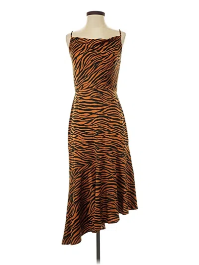 Pre-owned Joa Cocktail Dress In Brown