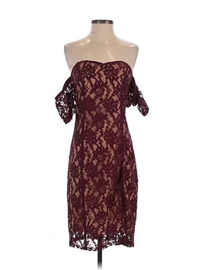 Pre-owned Joa Cocktail Dress In Burgundy