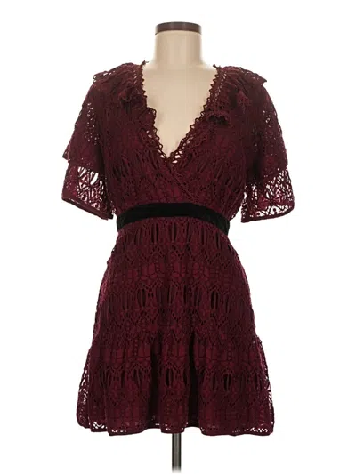 Pre-owned Joa Cocktail Dress In Burgundy