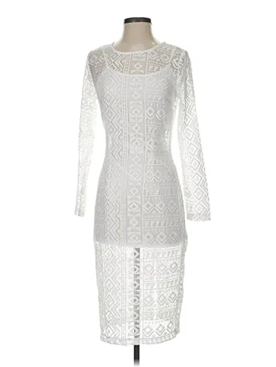 Pre-owned Joa Cocktail Dress In White