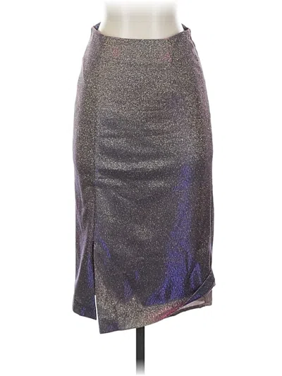 Pre-owned Joa Formal Skirt In Silver